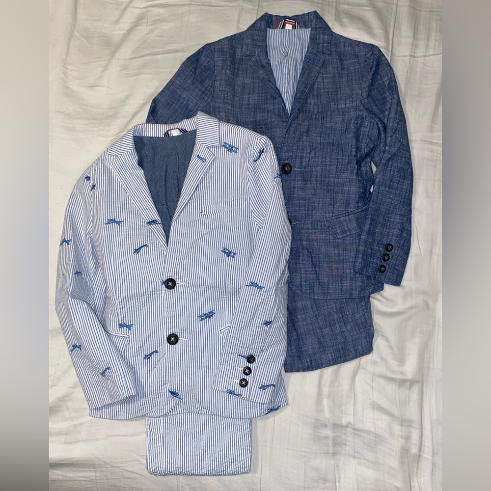 BIG SCORE!! Boys Mini Boden Mix Max Summer Suits 4 PIECES